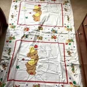 Nursery Friends Sleeping Bear R.E.D Designs 2 Cotton Fabric Panels